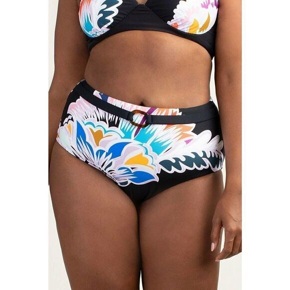 Trina Turk Womens Two Piece Tropical Floral Swimsuit Size 22W NWT - Picture 3 of 12